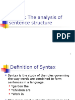 The analysis of sentence structure
