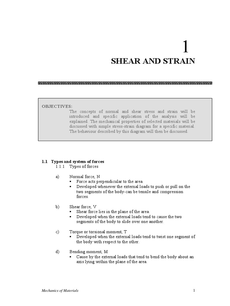 Stress and Strain in Materials Analysis | PDF | Deformation (Mechanics ...