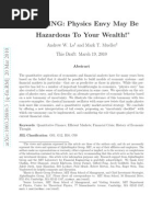 Download WARNING Physics Envy May Be Hazardous To Your Wealth by Cervino Institute SN33324298 doc pdf