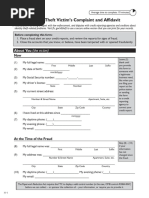 Identity Theft Victim's Complaint and Affidavit: About You (The Victim)