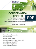 Nature Conservation: Faculty of Civil & Environmental Engineering