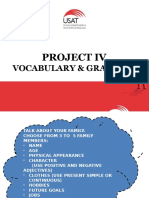 Project Iv: Vocabulary & Grammar