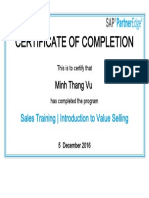 Certificate of Completion: Minh Thang Vu