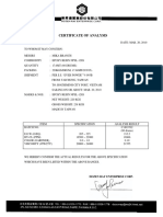 Certificate of Analysis - Epoxy Resin 128s-30!03!2010
