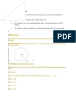 Theorems On Circle