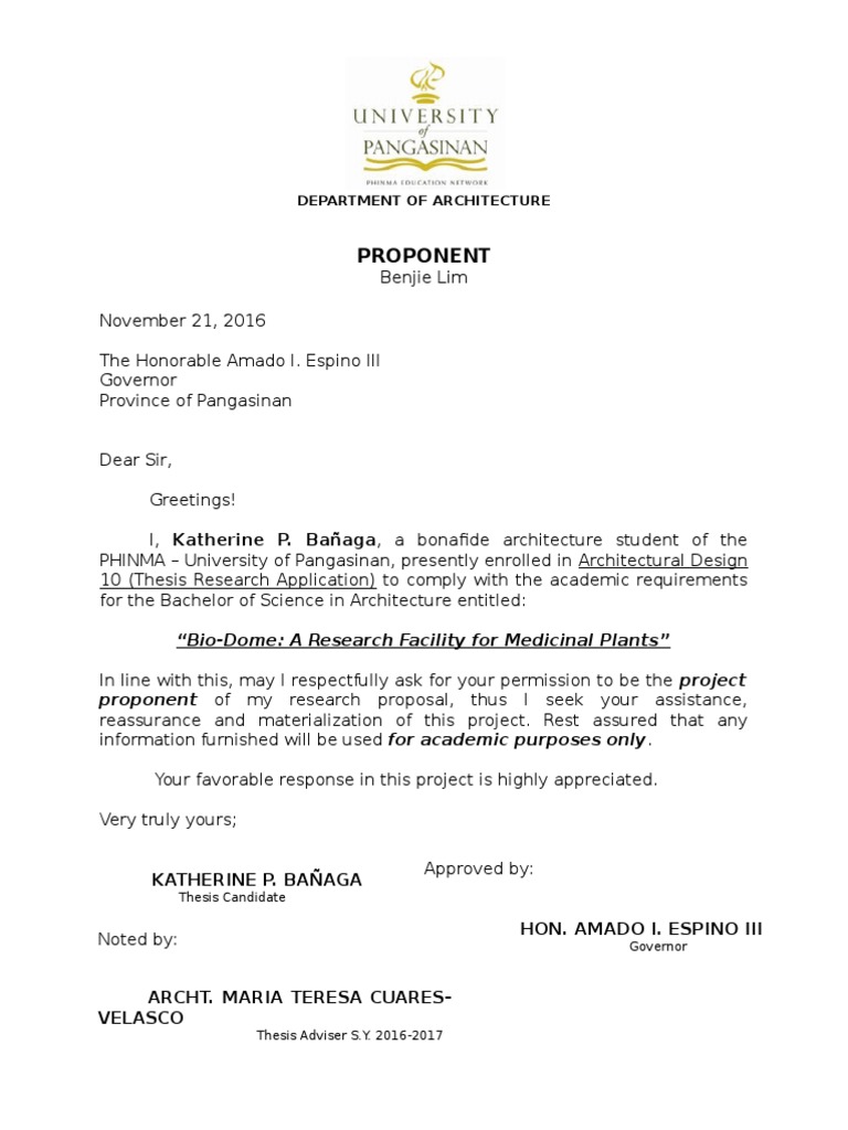 Example of proponents in project proposal image