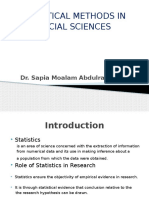 A Review in Statistical Methods