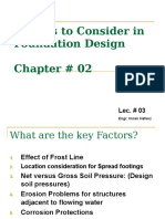 Factors To Consider in Foundation Design Chapter # 02: Engr. Imran Hafeez