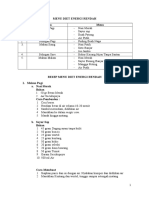 Menu Diet Energi Rendah