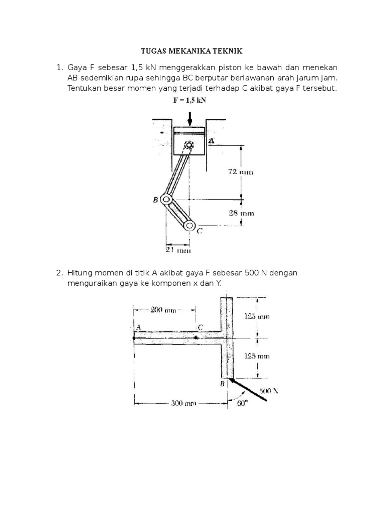 Tugas Mekanika Teknik Momen