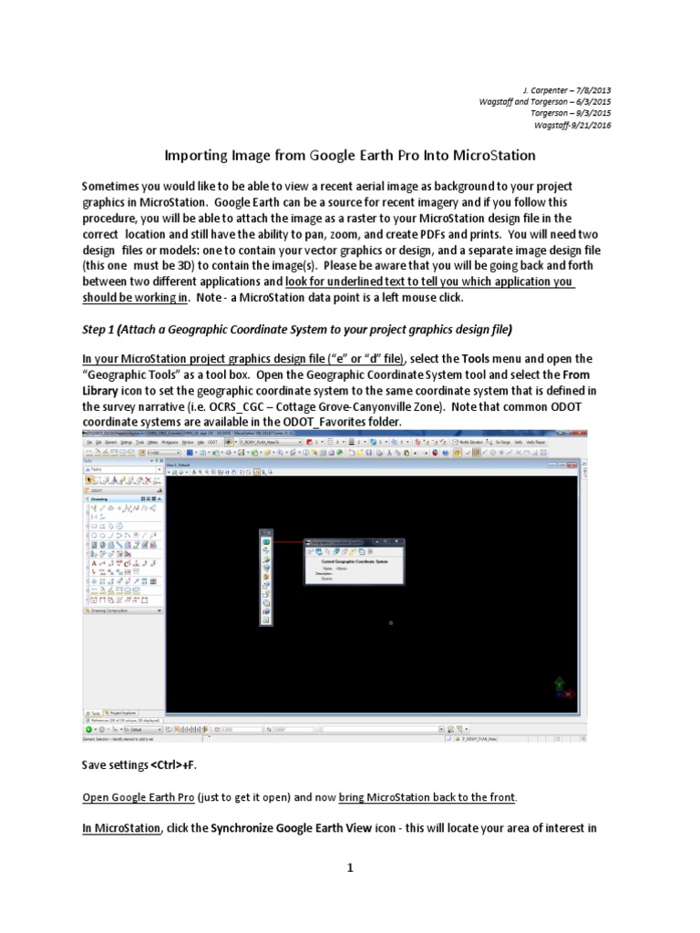 Importing Google Earth Images to MicroStation | PDF | Icon (Computing ...