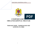 Comportamentul Organizației Militare