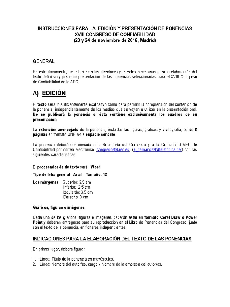 Instruncciones para Ponencias PDF | PDF | Formato de Documento Portable ...