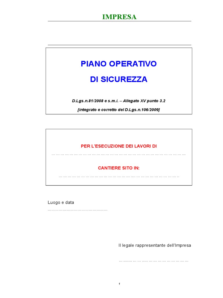 POS (Esempio Aggiornato) PDF
