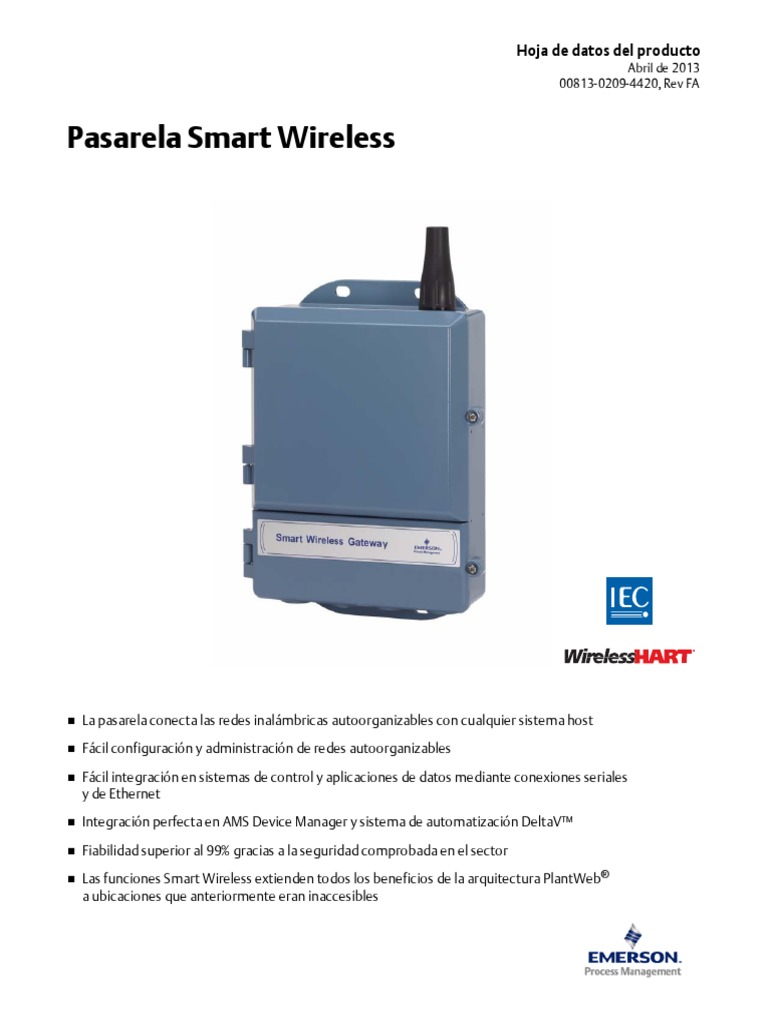 Smart Wireless Gateway Emerson PDF | PDF | Red de computadoras ...