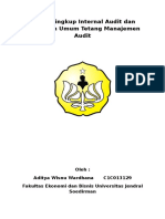 1.1Ruang Lingkup Internal Audit Dan Gambaran Umum Tetang Manajemen Audit ADITYA WISNU WARDHANA C1C013129