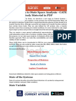 Introduction To State Space Analysis - GATE Study Material in PDF