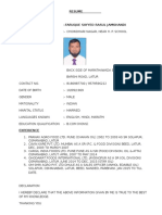 Resume Personal Details