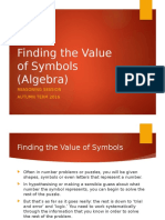 Finding The Value of Symbols