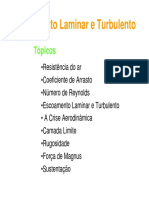 Escoamento Laminar e Turbulento