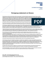 Press: Eurogroup Statement On Greece