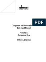 SIMSCI Component Data Input Manual PDF