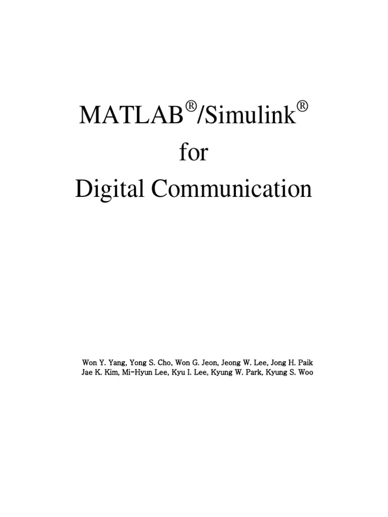 Matlab Simulink-For-Dig - Comm PDF | PDF | Modulation | Forward Error ...