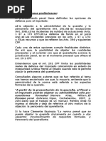 Objecion a La Querella