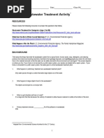 Wastewater Treatment Activity