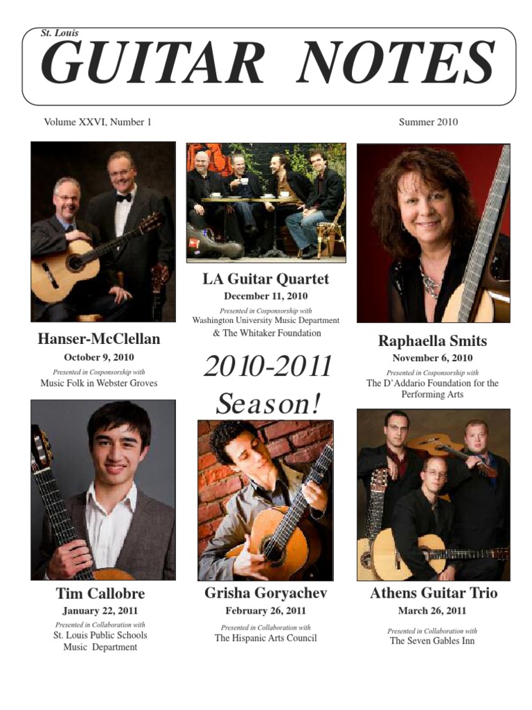 Guitar Notes: 2010-2011 Season! | PDF | Performing Arts | Entertainment
