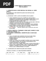 CONSCIÊNCIA FONOLÓGICA