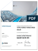 Autodesk Certified Professional:: Autocad Civil 3D 2014