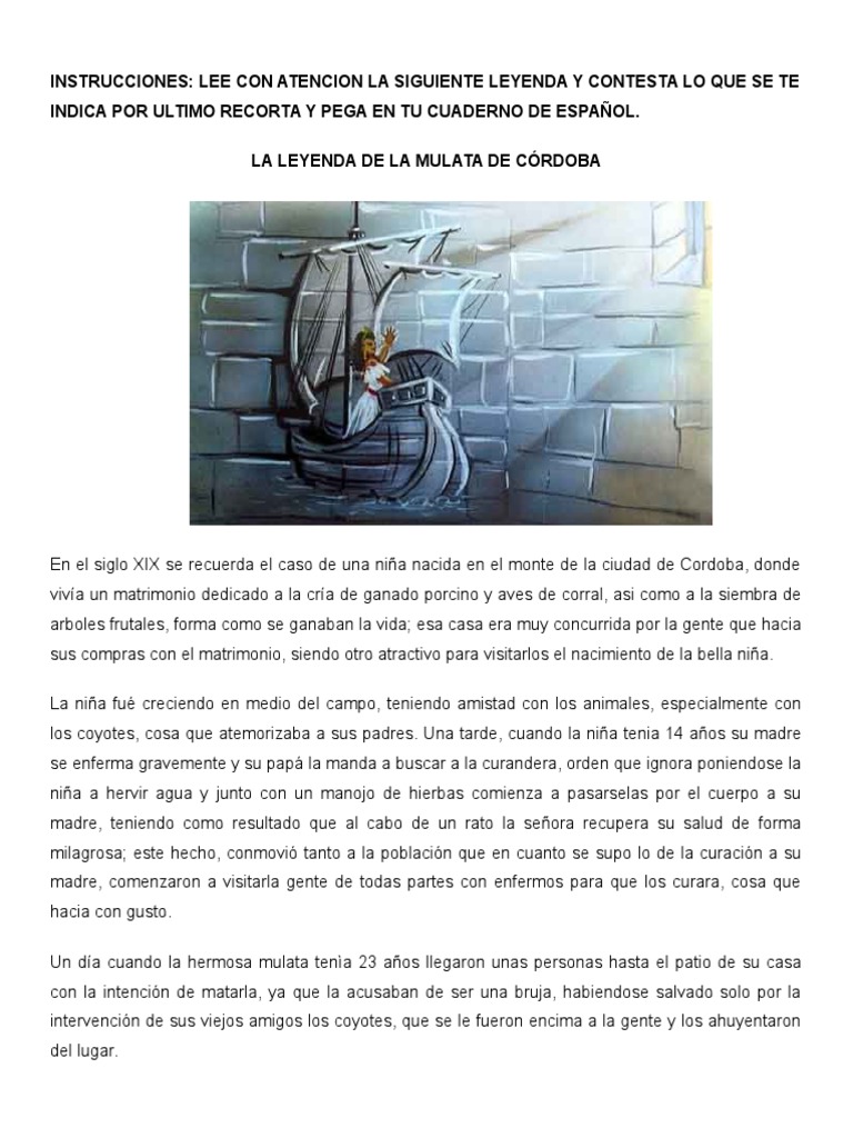 La Leyenda de La Mulata de Córdoba PDF Ocio Violencia