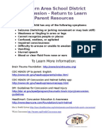 return to learn concussion parent resources  center pg 3 