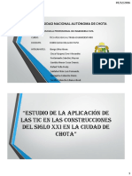 PROYECTO DE TIC: ESTUDIO DE LA APLICACIÓN DE LAS TIC EN LAS CONSTRUCCIONES DEL SIGLO XXI EN LA CIUDAD DE CHOTA CHOTA