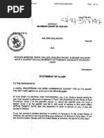 Callaghan - Statement of Claim