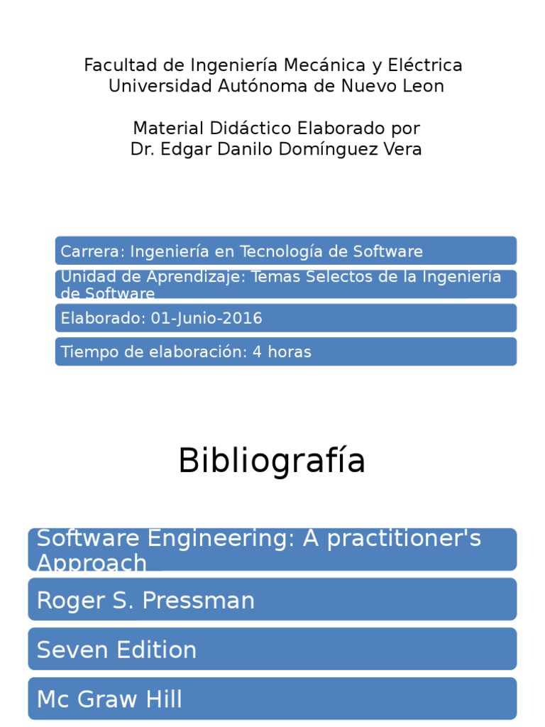 Chapter 1 Software and Software Engineering. Pressman | PDF | Component