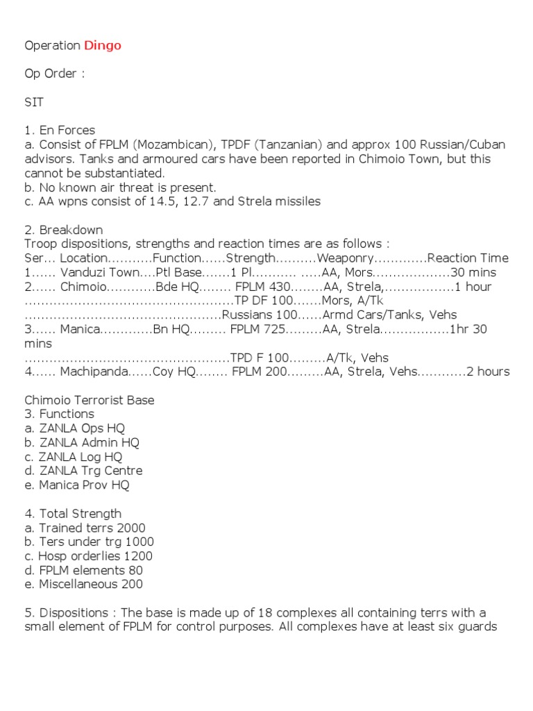 Operation Dingo.pdf Military Science Military