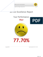 Service Excellence Report: Your Performance