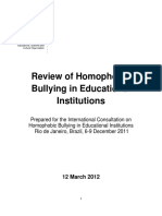 2012 Homophobic Bullying in School