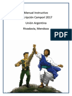 Manual Instructivo Inscripción Camporí 2017 Unión Argentina Rivadavia, Mendoza