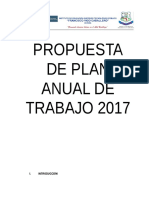 Propuesta de Plan Anual de Trabajo 2017