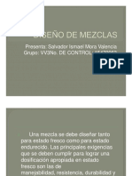 DISEÑO de MEZCLAS. Mora Valencia Salvador. Equipo 6B