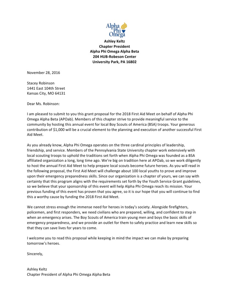 Grant Proposal PDF Scouting Boy Scouts Of America