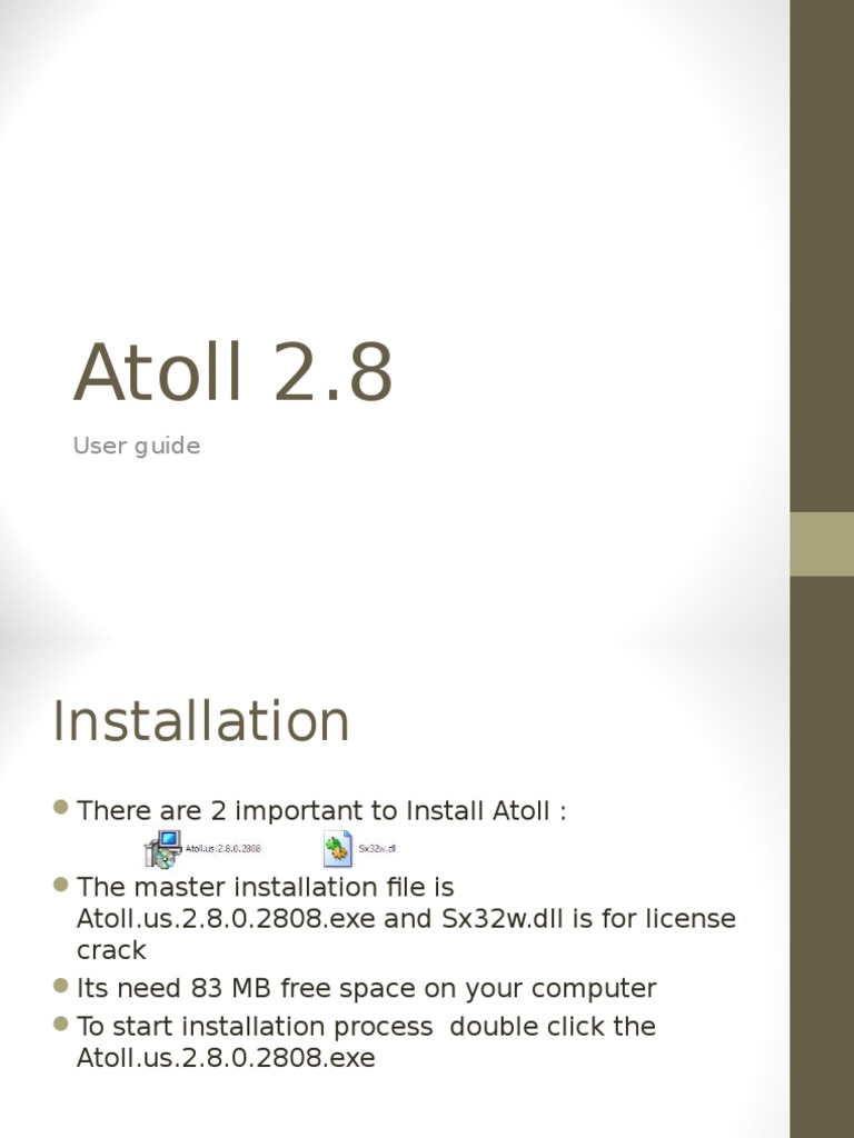 Atoll 2.8 Installation and Setup Guide | PDF | Installation (Computer ...