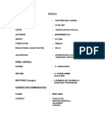 Biodata Format For Marriage