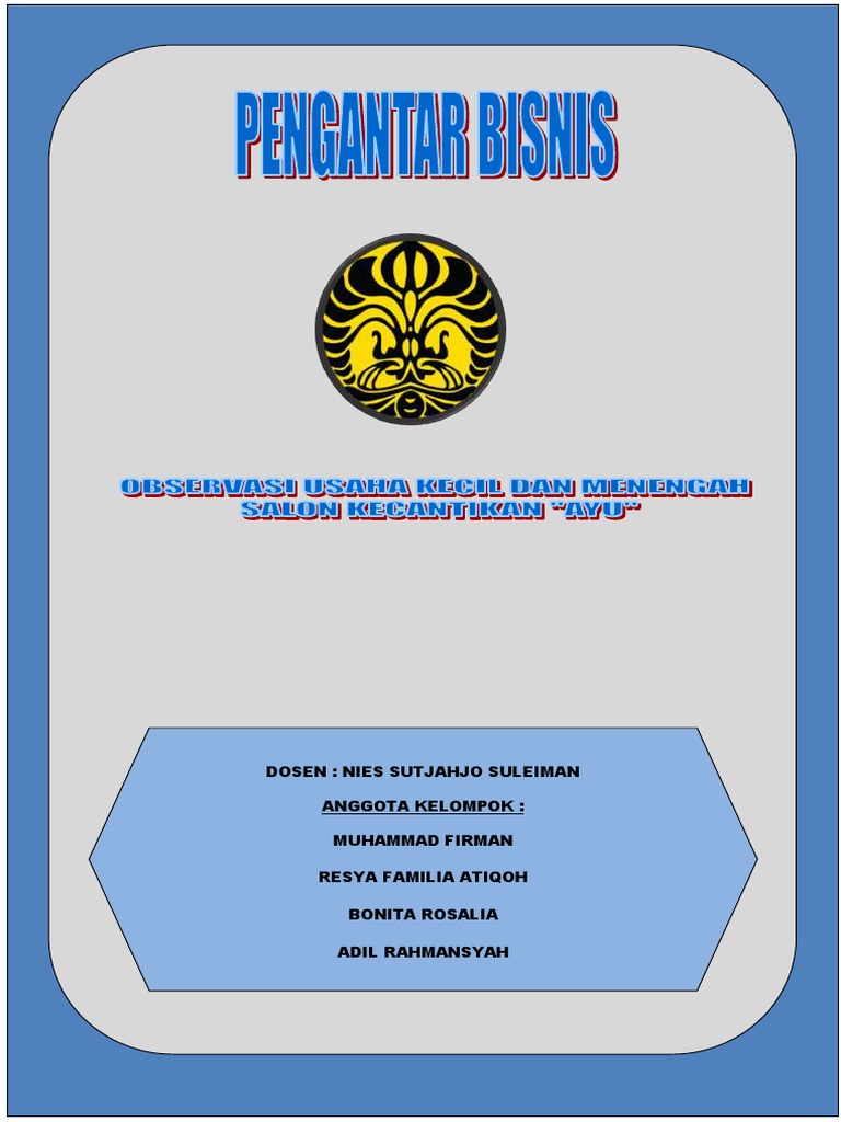 Contoh Makalah Observasi UMKM