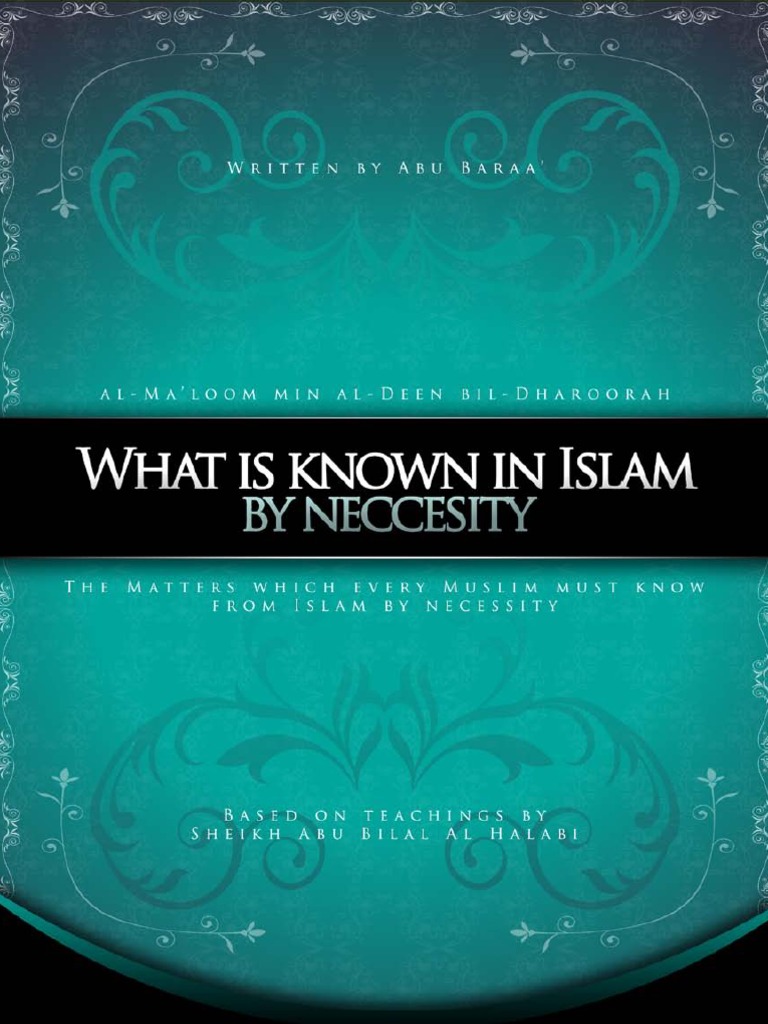 SALAFIMEDIA) - What Is Known in Islam by Necessity