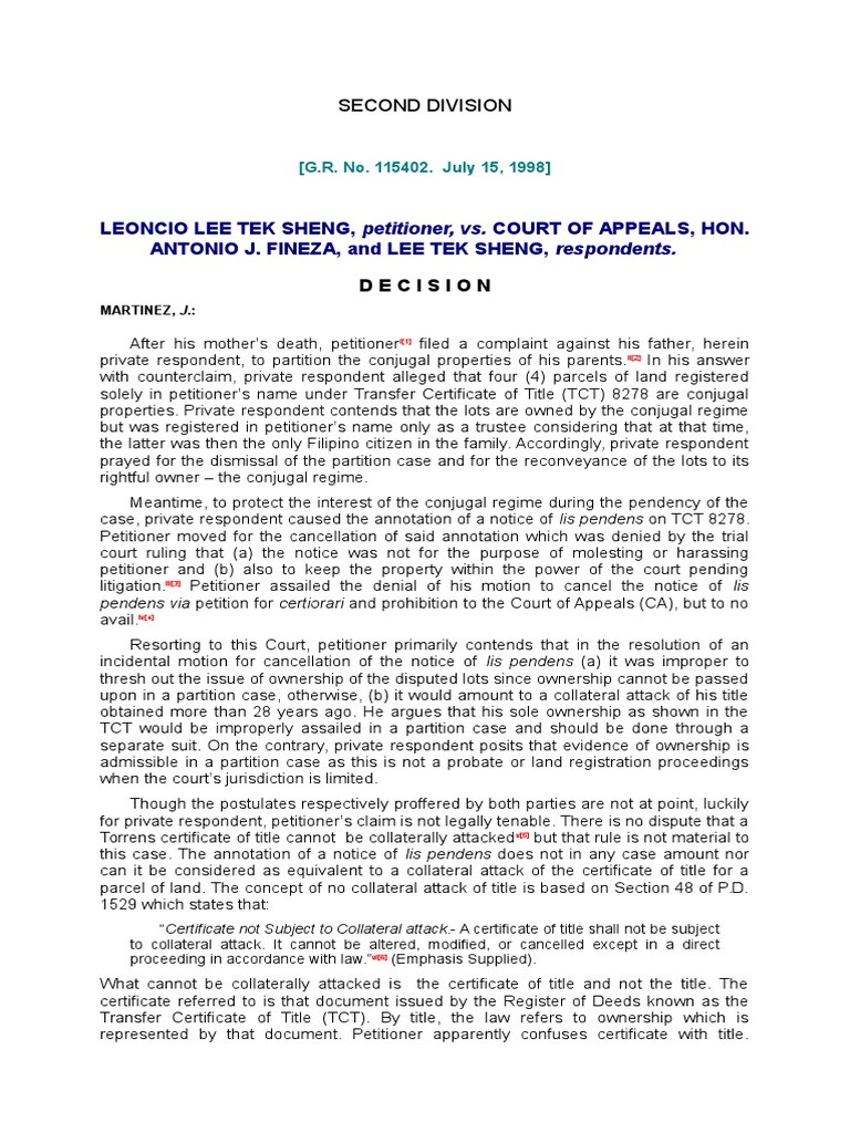 Collateral Attack On Property | PDF | Summary Judgment | Lawsuit