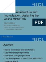 Between Infrastructure and Improvisation: Designing The Online Mphil/Phd